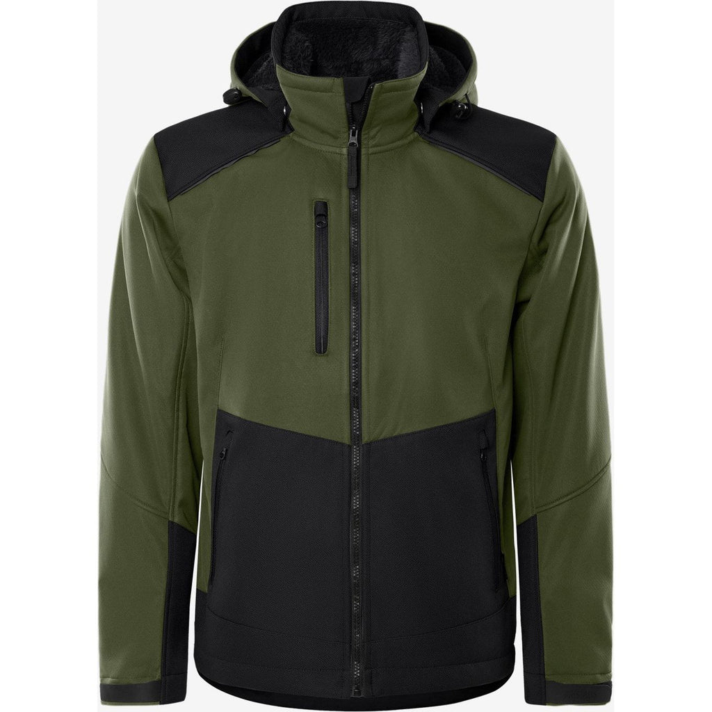 Fristads Fristads Stretch softshell winterjack 4060 CFJ Dark Slate Gray Softshell jas groen/zwart / S,groen/zwart / XS,groen/zwart / M,groen/zwart / L,groen/zwart / XL,groen/zwart / XXL,groen/zwart / 3XL,groen/zwart / 4XL