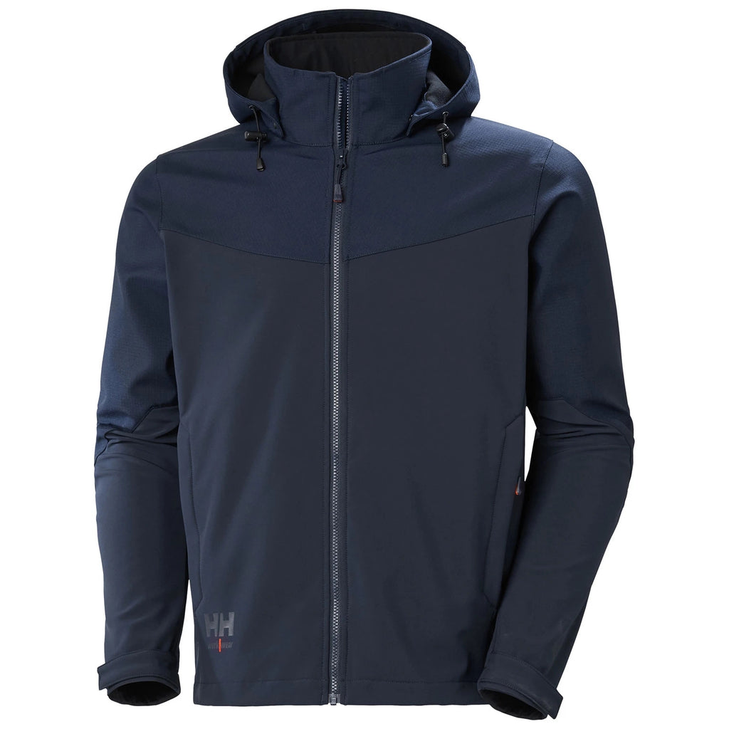 Helly Hansen Helly Hansen 74290 Oxford Hodded Softshell Jacket Dark Slate Gray Softshell jas navy / XS,navy / S,navy / M,navy / L,navy / XL,navy / XXL,navy / 3XL