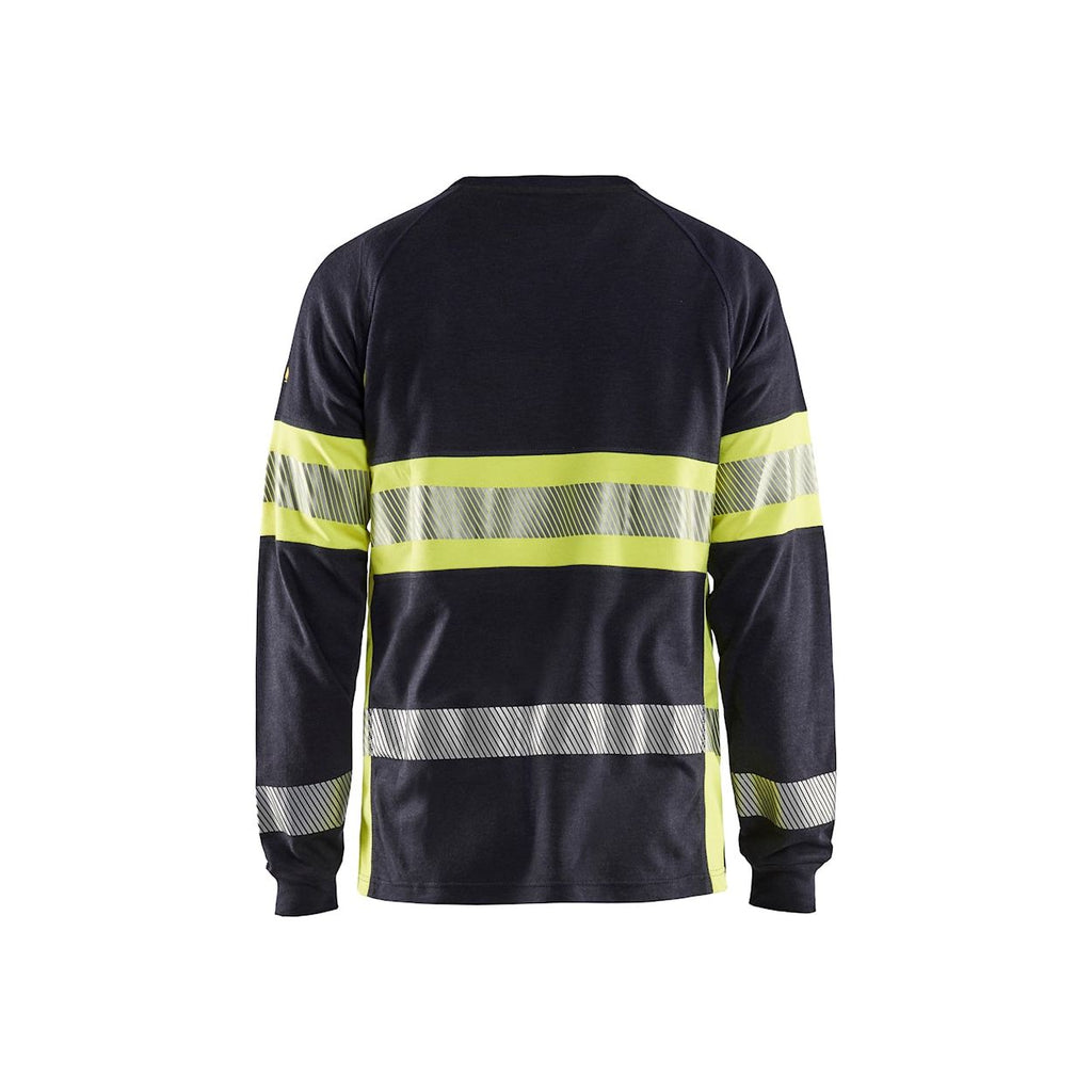 Blåkläder Vlamvertragend T-Shirt Lange Mouwen Dark Slate Gray vlamvertragend HIGH VIS GEEL/MARINEBLAUW / XS,HIGH VIS GEEL/MARINEBLAUW / S,HIGH VIS GEEL/MARINEBLAUW / M,HIGH VIS GEEL/MARINEBLAUW / L,HIGH VIS GEEL/MARINEBLAUW / XL,HIGH VIS GEEL/MARINEBLAUW / 2XL,HIGH VIS GEEL/MARINEBLAUW / 3XL