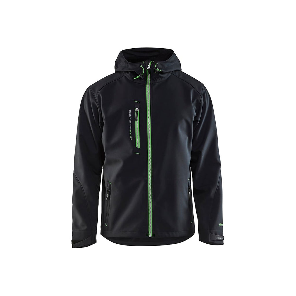 Blåkläder Softshell Jack Dark Slate Gray zwart/groen / XS,zwart/groen / S,zwart/groen / M,zwart/groen / L,zwart/groen / XL,zwart/groen / 2XL