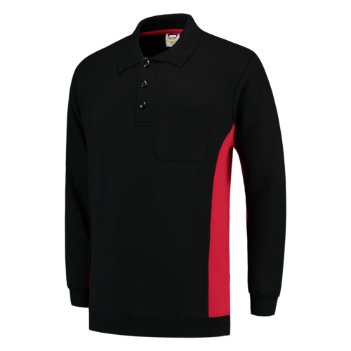 Tricorp Polosweater Bicolor Borstzak 302001 Black Sweaters BlackRed / XS,BlackRed / S,BlackRed / M,BlackRed / L,BlackRed / XL,BlackRed / XXL,BlackRed / 3XL