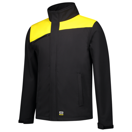 Tricorp Softshell Bicolor Naden 402021 Black Jassen BlackYellow / XS,BlackYellow / S,BlackYellow / M,BlackYellow / L,BlackYellow / XL,BlackYellow / XXL,BlackYellow / 3XL,BlackYellow / 4XL