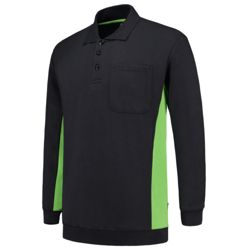 Tricorp Polosweater Bicolor Borstzak 302001 Dark Slate Gray Sweaters NavyLime / XS,NavyLime / S,NavyLime / M,NavyLime / L,NavyLime / XL,NavyLime / XXL,NavyLime / 3XL