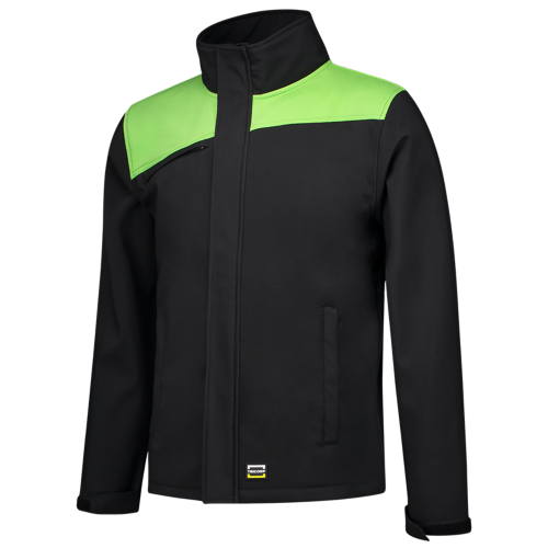 Tricorp Softshell Bicolor Naden 402021 Black Jassen BlackLime / XS,BlackLime / S,BlackLime / M,BlackLime / L,BlackLime / XL,BlackLime / XXL,BlackLime / 3XL,BlackLime / 4XL