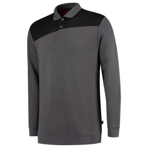 Tricorp Polosweater Bicolor Naden 302004 Dark Slate Gray Sweaters DarkgreyBlack / XS,DarkgreyBlack / S,DarkgreyBlack / M,DarkgreyBlack / L,DarkgreyBlack / XL,DarkgreyBlack / XXL,DarkgreyBlack / 3XL,DarkgreyBlack / 4XL