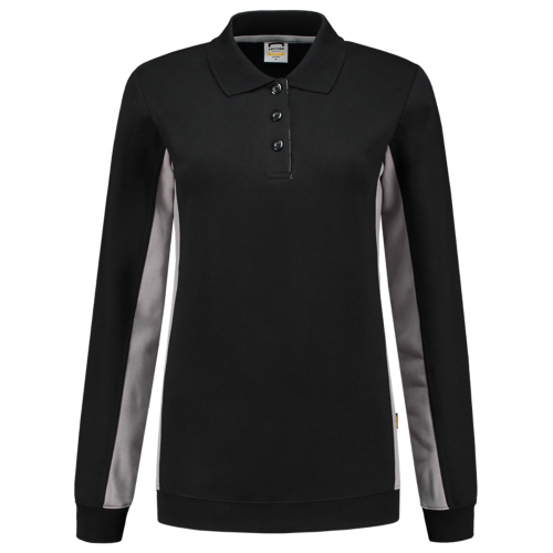 Tricorp Polosweater Bicolor Dames 302002 Black Sweaters BlackGrey / XS,BlackGrey / S,BlackGrey / M,BlackGrey / L,BlackGrey / XL,BlackGrey / XXL,BlackGrey / 3XL