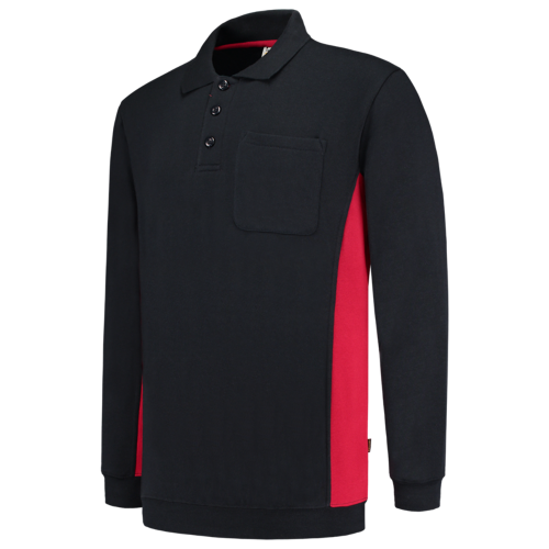 Tricorp Polosweater Bicolor Borstzak 302001 Black Sweaters NavyRed / XS,NavyRed / S,NavyRed / M,NavyRed / L,NavyRed / XL,NavyRed / XXL,NavyRed / 3XL