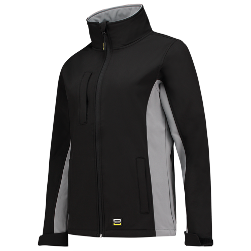 Tricorp Softshell Bicolor Dames 402008 Black Jassen BlackGrey / XS,BlackGrey / S,BlackGrey / M,BlackGrey / L,BlackGrey / XL,BlackGrey / XXL,BlackGrey / 3XL