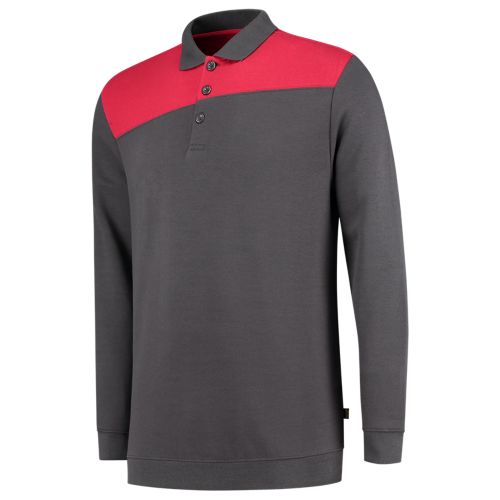 Tricorp Polosweater Bicolor Naden 302004 Dark Slate Gray Sweaters DarkgreyRed / XS,DarkgreyRed / S,DarkgreyRed / M,DarkgreyRed / L,DarkgreyRed / XL,DarkgreyRed / XXL,DarkgreyRed / 3XL,DarkgreyRed / 4XL