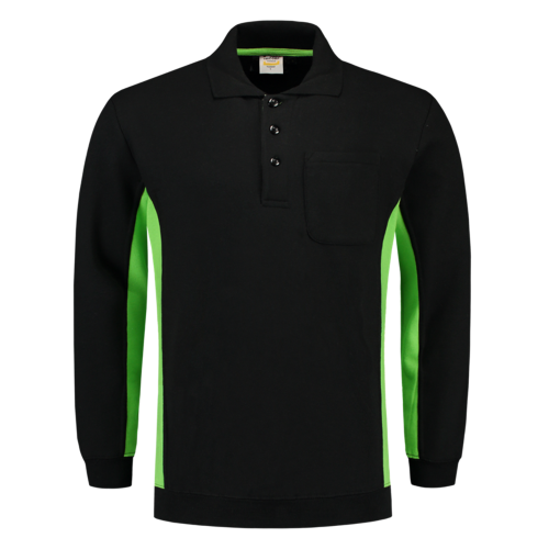 Tricorp Polosweater Bicolor 302001 Black Sweaters BlackLime / XS,BlackLime / S,BlackLime / M,BlackLime / L,BlackLime / XL,BlackLime / XXL,BlackLime / 3XL