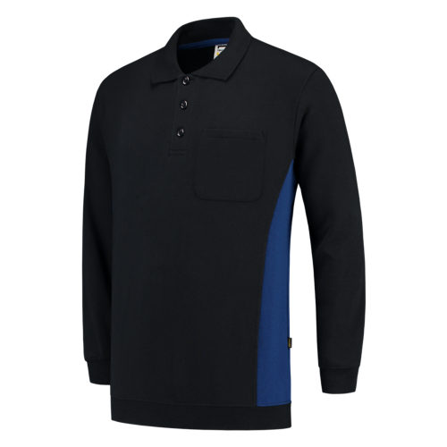 Tricorp Polosweater Bicolor Borstzak 302001 Black Sweaters NavyRoyalblue / XS,NavyRoyalblue / S,NavyRoyalblue / M,NavyRoyalblue / L,NavyRoyalblue / XL,NavyRoyalblue / XXL,NavyRoyalblue / 3XL