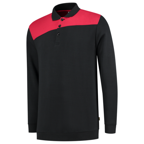 Tricorp Polosweater Bicolor Naden 302004 Black Sweaters BlackRed / XS,BlackRed / S,BlackRed / M,BlackRed / L,BlackRed / XL,BlackRed / XXL,BlackRed / 3XL,BlackRed / 4XL