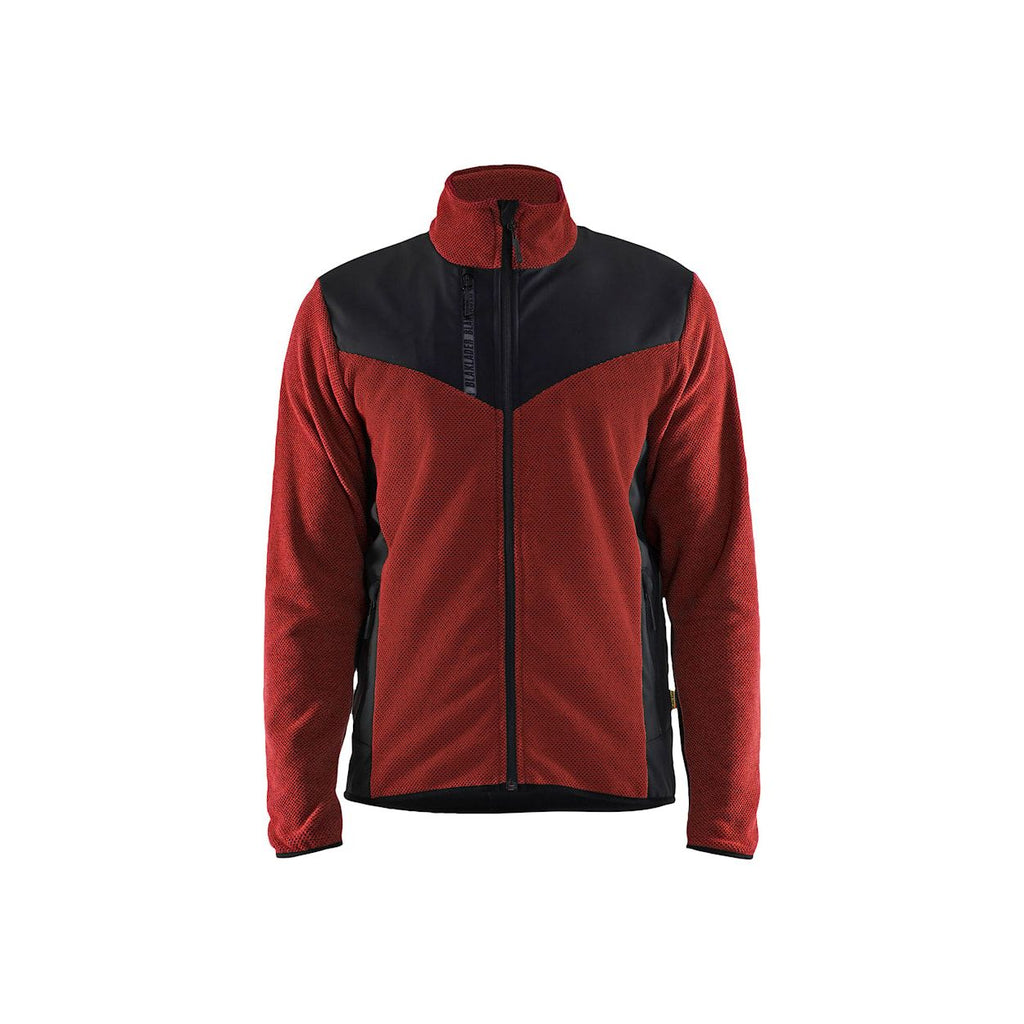 Blåkläder Gebreid vest met softshell Saddle Brown Vest Gebrand rood/Zwart / XS,Gebrand rood/Zwart / S,Gebrand rood/Zwart / M,Gebrand rood/Zwart / L,Gebrand rood/Zwart / XL,Gebrand rood/Zwart / XXL,Gebrand rood/Zwart / XXXL