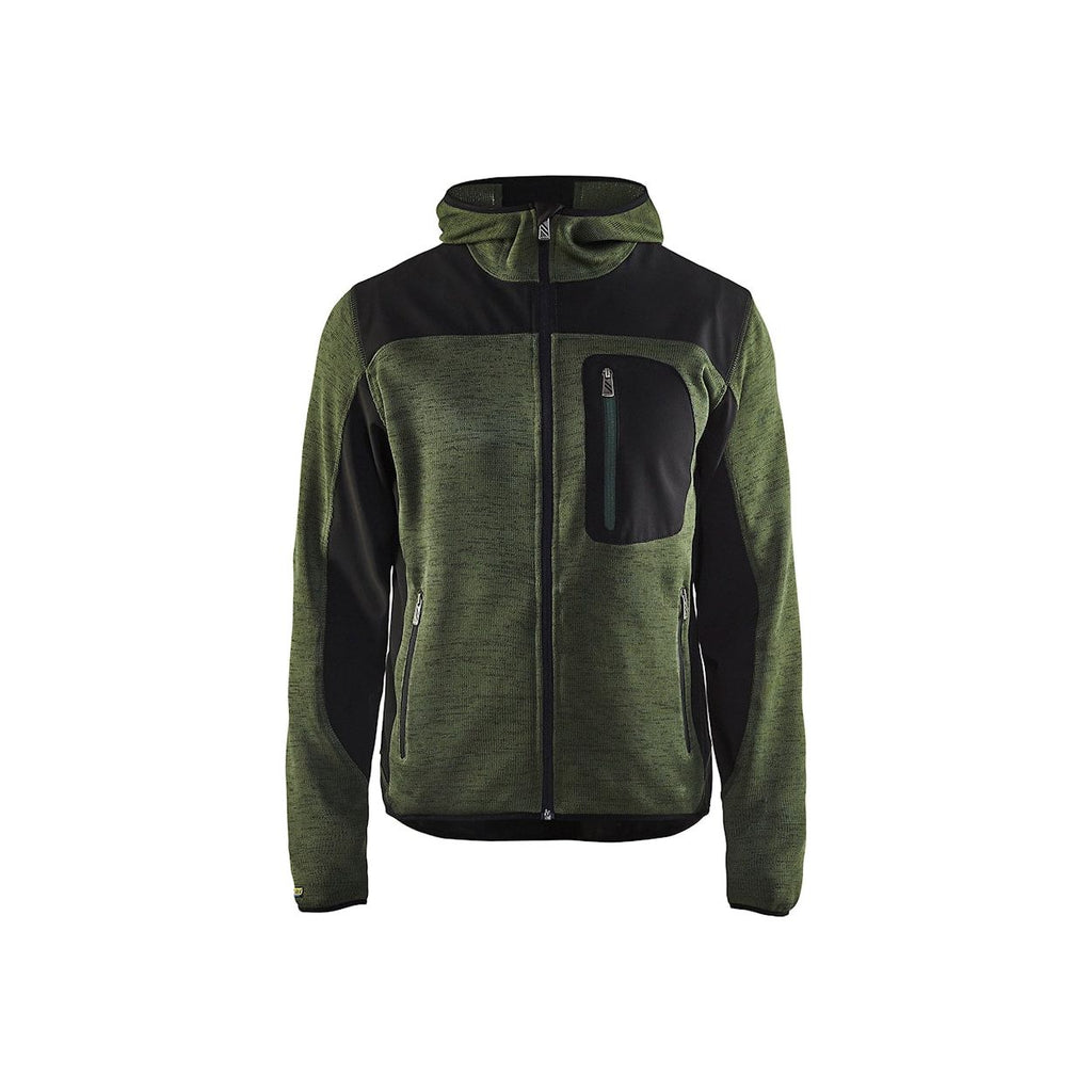 Blåkläder Gebreid Vest Met Softshell Dark Slate Gray ARMY GROEN/ZWART / XS,ARMY GROEN/ZWART / S,ARMY GROEN/ZWART / M,ARMY GROEN/ZWART / L,ARMY GROEN/ZWART / XL,ARMY GROEN/ZWART / XXL,ARMY GROEN/ZWART / XXXL