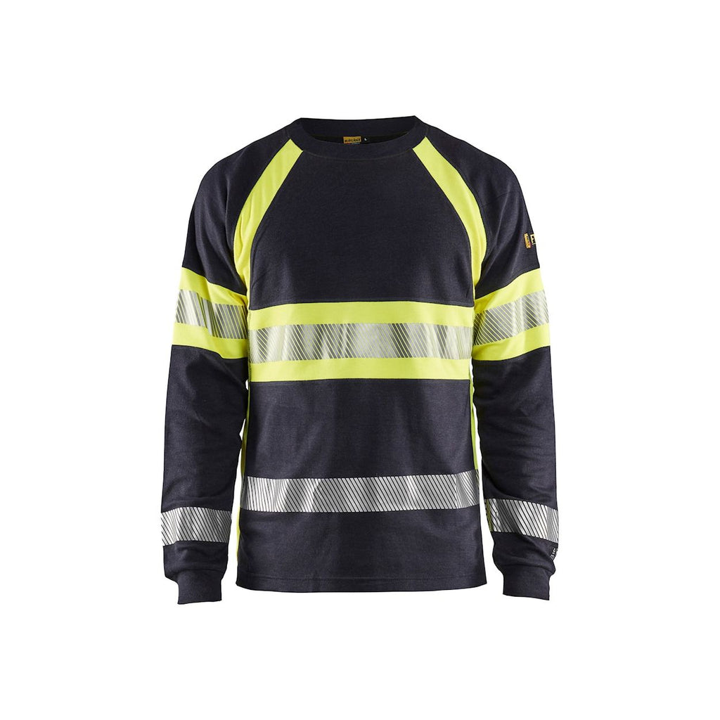 Blåkläder Vlamvertragend T-Shirt Lange Mouwen Khaki vlamvertragend HIGH VIS GEEL/MARINEBLAUW / XS,HIGH VIS GEEL/MARINEBLAUW / S,HIGH VIS GEEL/MARINEBLAUW / M,HIGH VIS GEEL/MARINEBLAUW / L,HIGH VIS GEEL/MARINEBLAUW / XL,HIGH VIS GEEL/MARINEBLAUW / 2XL,HIGH VIS GEEL/MARINEBLAUW / 3XL