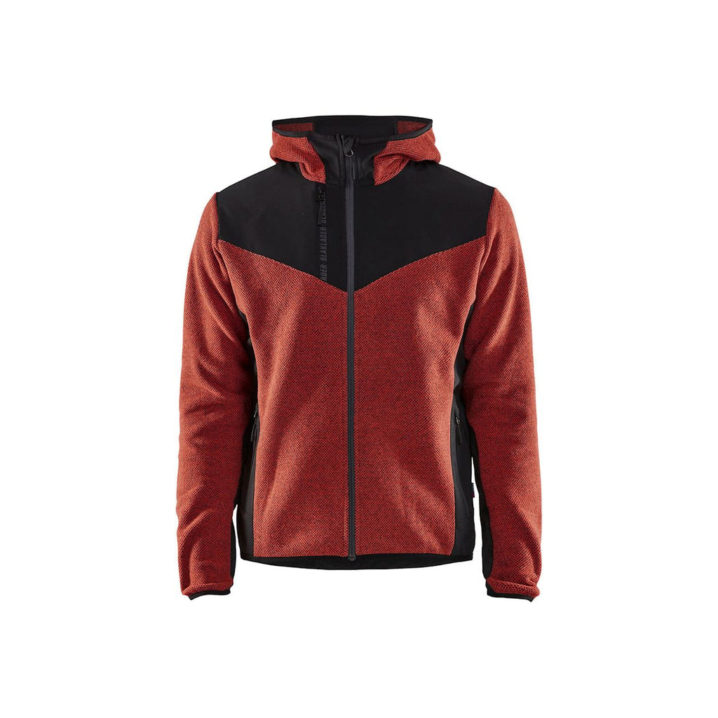 Blåkläder Gebreid Jack Met Softshell Saddle Brown GEBRAND ROOD/ZWART / XS,GEBRAND ROOD/ZWART / S,GEBRAND ROOD/ZWART / M,GEBRAND ROOD/ZWART / L,GEBRAND ROOD/ZWART / XL,GEBRAND ROOD/ZWART / XXL,GEBRAND ROOD/ZWART / XXXL