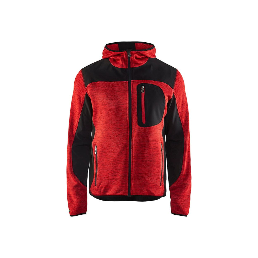 Blåkläder Gebreid vest met softshell Firebrick Bodywarmer ROOD/ZWART / XS,ROOD/ZWART / S,ROOD/ZWART / M,ROOD/ZWART / L,ROOD/ZWART / XL,ROOD/ZWART / 2XL,ROOD/ZWART / 3XL,ROOD/ZWART / 4XL