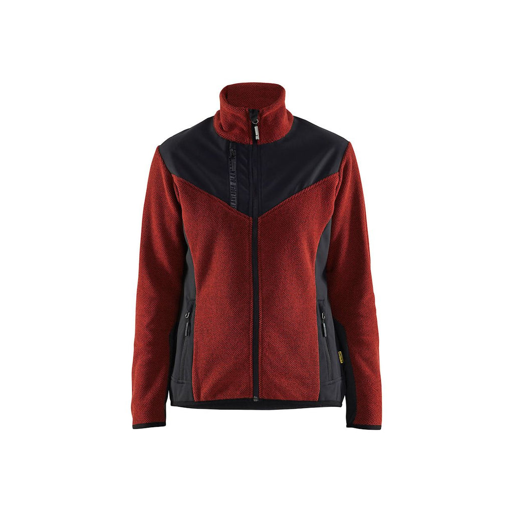 Blåkläder Dames gebreid vest met softshell Black Gebrand rood/Zwart / XS,Gebrand rood/Zwart / S,Gebrand rood/Zwart / M,Gebrand rood/Zwart / L,Gebrand rood/Zwart / XL,Gebrand rood/Zwart / XXL,Gebrand rood/Zwart / XXXL