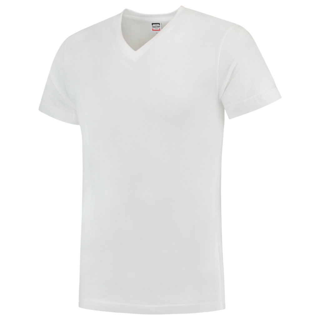 Tricorp T-shirt V Hals Fitted 101005 Light Gray T-shirts White / L,White / M,White / S,White / XL,White / XS,White / XXL