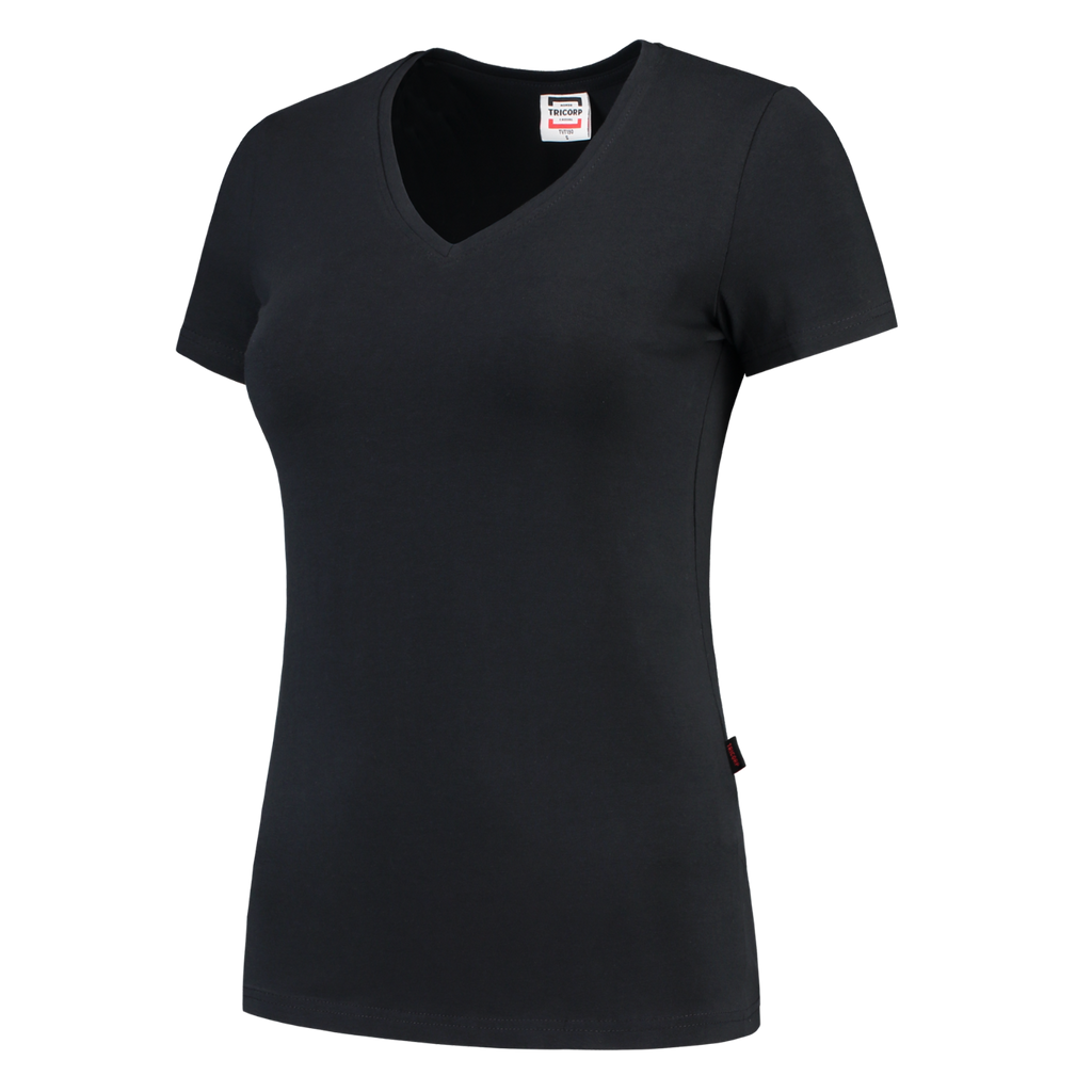 Tricorp T-shirt V Hals Fitted Dames 101008 Dark Slate Gray T-shirts Navy / L,Navy / M,Navy / S,Navy / XL,Navy / XS,Navy / XXL