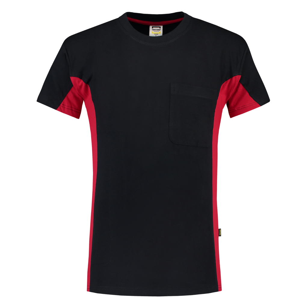 Tricorp T-shirt Bicolor Borstzak 102002 Black T-shirts NavyRed / 3XL,NavyRed / L,NavyRed / M,NavyRed / S,NavyRed / XL,NavyRed / XS,NavyRed / XXL