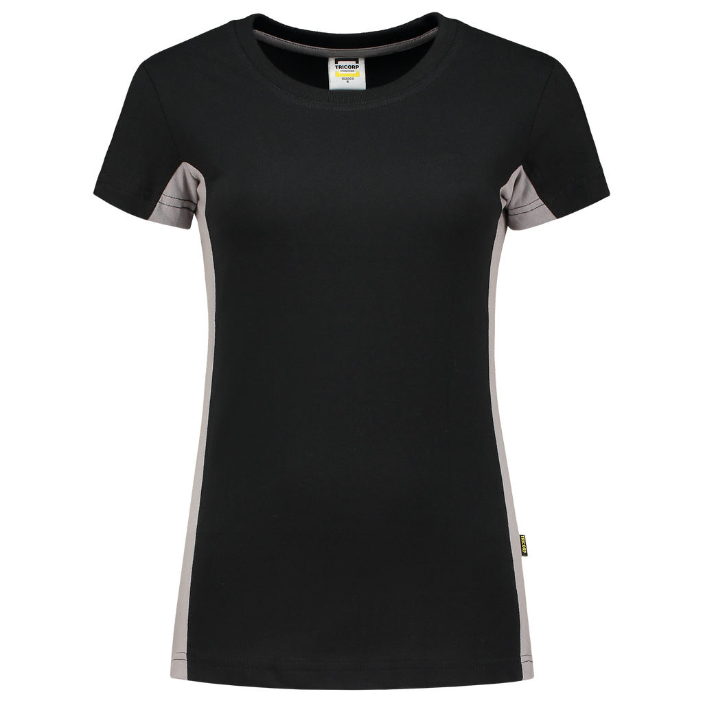 Tricorp T-shirt Bicolor Dames 102003 Black T-shirts BlackGrey / 3XL,BlackGrey / L,BlackGrey / M,BlackGrey / S,BlackGrey / XL,BlackGrey / XS,BlackGrey / XXL