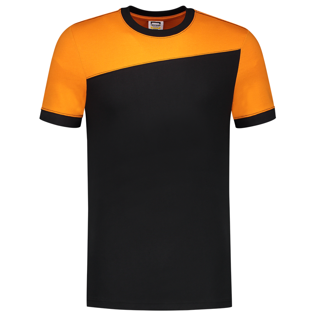 Tricorp T-shirt Bicolor Naden 202006 Dark Orange T-shirts BlackOrange / 3XL,BlackOrange / L,BlackOrange / M,BlackOrange / S,BlackOrange / XL,BlackOrange / XS,BlackOrange / XXL