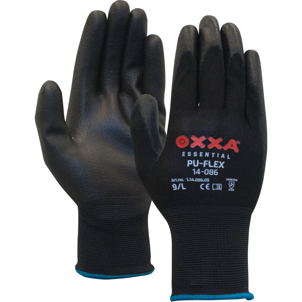 OXXA Essential OXXA® PU-Flex 14-083 handschoen Dark Slate Gray Handschoen zwart / 6/XS,zwart / 7/S,zwart / 8/M,zwart / 9/L,zwart / 10/XL,zwart / 11/XXL