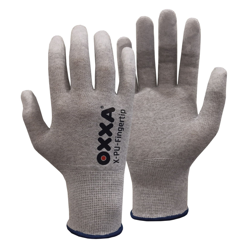 OXXA Premium OXXA® X-PU-Fingertip 14-102 ESD handschoen Slate Gray Handschoen grijs/wit / 7/S,grijs/wit / 8/M,grijs/wit / 9/L,grijs/wit / 10/XL,grijs/wit / 11/XXL