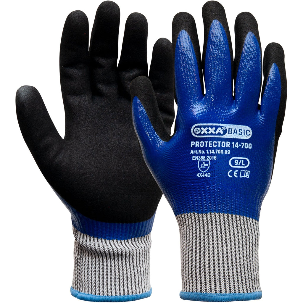 OXXA Basic OXXA® Protector 14-082 handschoen Gray Handschoen zwart/blauw / 8/M,zwart/blauw / 9/L,zwart/blauw / 10/XL,zwart/blauw / 11/XXL