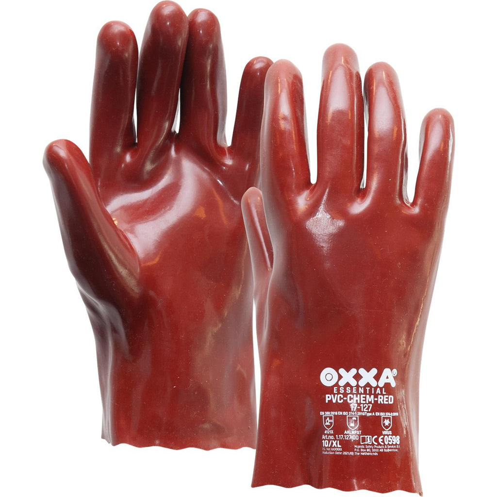 OXXA Essential OXXA® PVC-Chem-Red 17-127 handschoen Sienna Handschoen rood / 10/XL