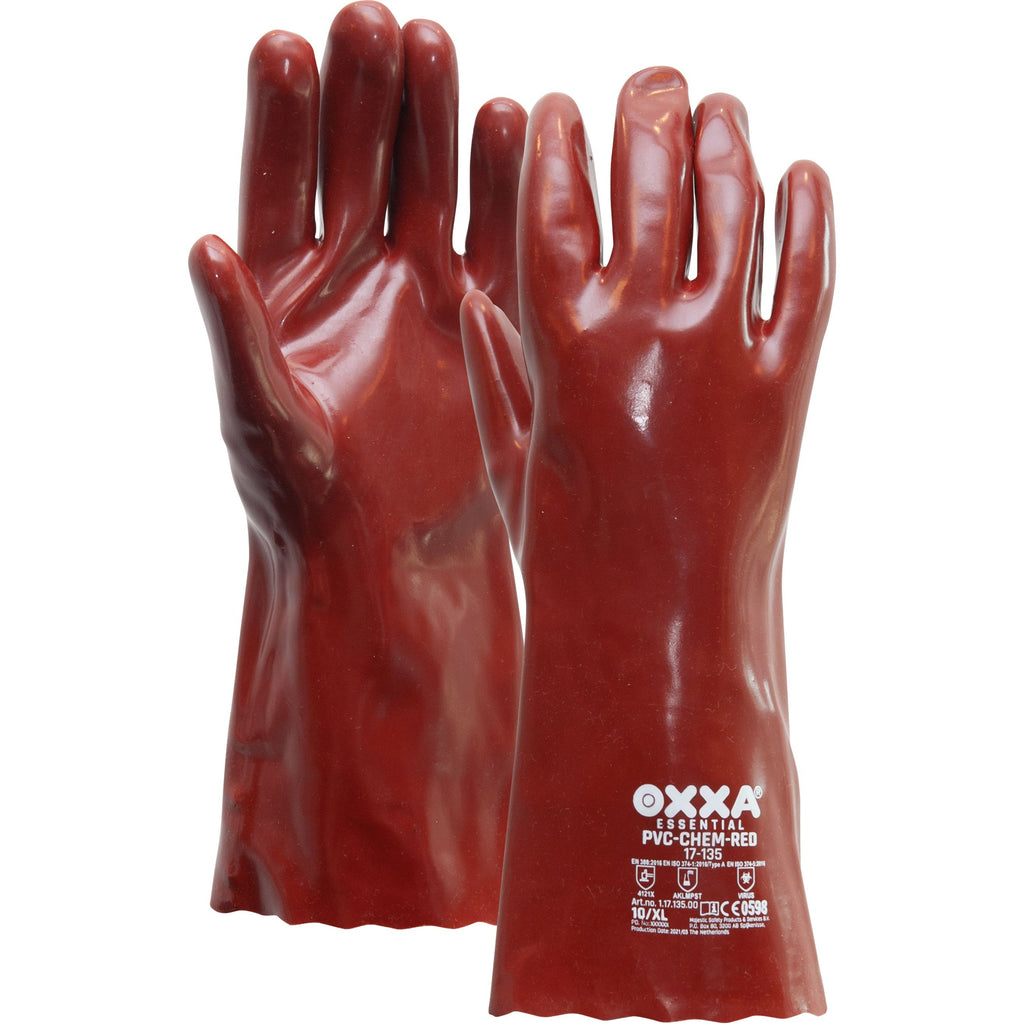 OXXA Essential OXXA® PVC-Chem-Red 17-127 handschoen Saddle Brown Handschoen rood / 10/XL