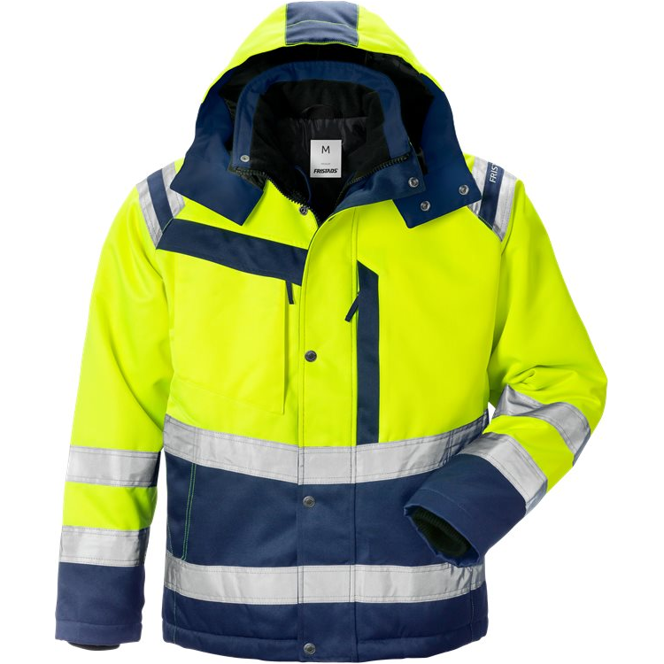 FRISTADS Hi Vis Winterjack Klasse 3 4043 Pp Green Yellow Jacks Hi-Vis geel/marineblauw / XS,Hi-Vis geel/marineblauw / S,Hi-Vis geel/marineblauw / M,Hi-Vis geel/marineblauw / L,Hi-Vis geel/marineblauw / XL,Hi-Vis geel/marineblauw / 2XL,Hi-Vis geel/marineblauw / 3XL,Hi-Vis geel/marineblauw / 4XL