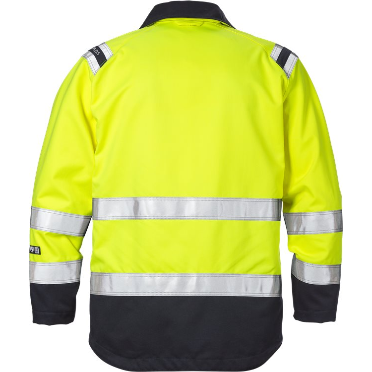 FRISTADS Flamestat Hi Vis Jack Klasse 3 4175 Aths Green Yellow Jacks Hi-Vis geel/marineblauw / XS,Hi-Vis geel/marineblauw / S,Hi-Vis geel/marineblauw / M,Hi-Vis geel/marineblauw / L,Hi-Vis geel/marineblauw / XL,Hi-Vis geel/marineblauw / 2XL,Hi-Vis geel/marineblauw / 3XL,Hi-Vis geel/marineblauw / 4XL