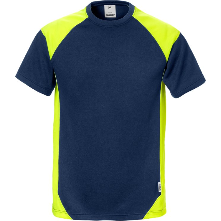 FRISTADS T-Shirt 7046 Thv Dark Slate Gray T-shirts/Poloshirts Marineblauw/hi-vis geel / XS,Marineblauw/hi-vis geel / S,Marineblauw/hi-vis geel / M,Marineblauw/hi-vis geel / L,Marineblauw/hi-vis geel / XL,Marineblauw/hi-vis geel / 2XL,Marineblauw/hi-vis geel / 3XL,Marineblauw/hi-vis geel / 4XL