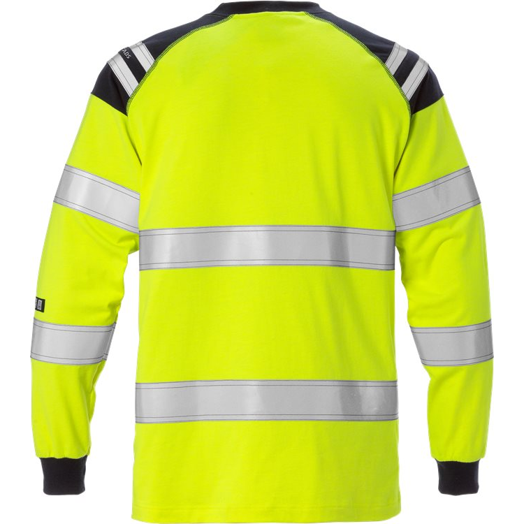 FRISTADS Flamestat T-Shirt Met Lange Mouwen Klasse 3 7077 Tflh Gray T-shirts/Poloshirts Hi-Vis geel/marineblauw / XS,Hi-Vis geel/marineblauw / S,Hi-Vis geel/marineblauw / M,Hi-Vis geel/marineblauw / L,Hi-Vis geel/marineblauw / XL,Hi-Vis geel/marineblauw / 2XL,Hi-Vis geel/marineblauw / 3XL,Hi-Vis geel/marineblauw / 4XL