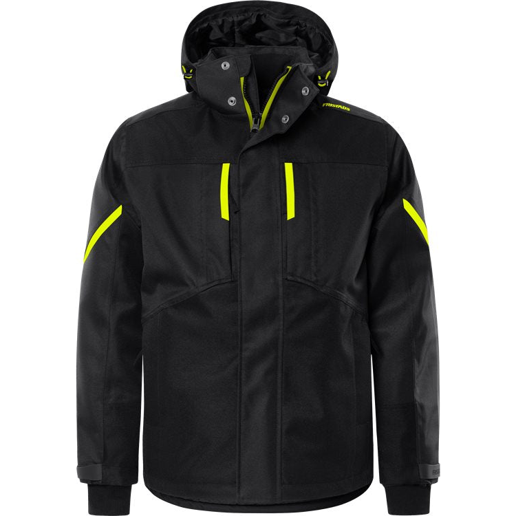 Fristads Airtech® winterjack 4058 GTC Black Winterjacks Zwart/hi-vis geel / XS,Zwart/hi-vis geel / S,Zwart/hi-vis geel / M,Zwart/hi-vis geel / L,Zwart/hi-vis geel / XL,Zwart/hi-vis geel / 2XL,Zwart/hi-vis geel / 3XL,Zwart/hi-vis geel / 4XL