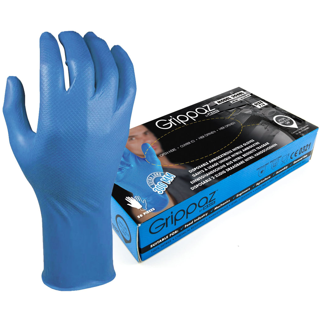 OXXA Premium OXXA® X-Grippaz-Pro-Long 44-545 handschoen Steel Blue Handschoen blauw / 7/S,blauw / 8/M,blauw / 9/L,blauw / 10/XL,blauw / 11/XXL,blauw / 3XL