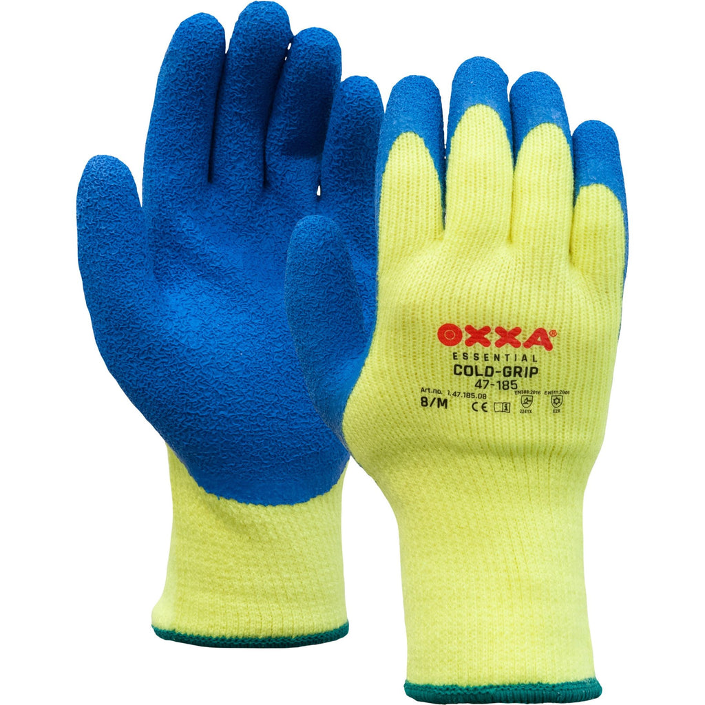 OXXA Essential OXXA® Cold-Grip 47-180 handschoen Midnight Blue Handschoen fluo geel/blauw / 8/M,fluo geel/blauw / 9/L,fluo geel/blauw / 10/XL