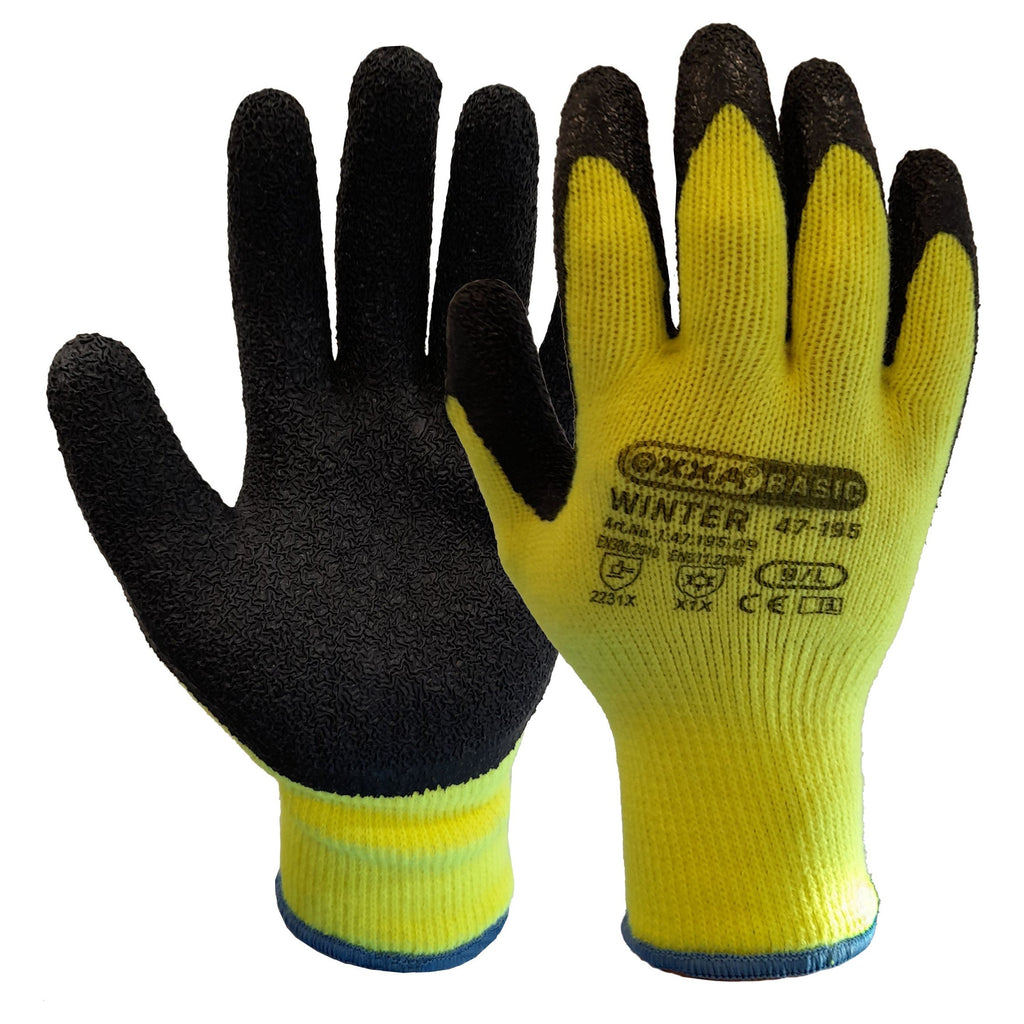OXXA Basic OXXA® Winter 47-040 handschoen Yellow Green Handschoen 8/M / zwart/geel,9/L / zwart/geel,10/XL / zwart/geel,11/XXL / zwart/geel