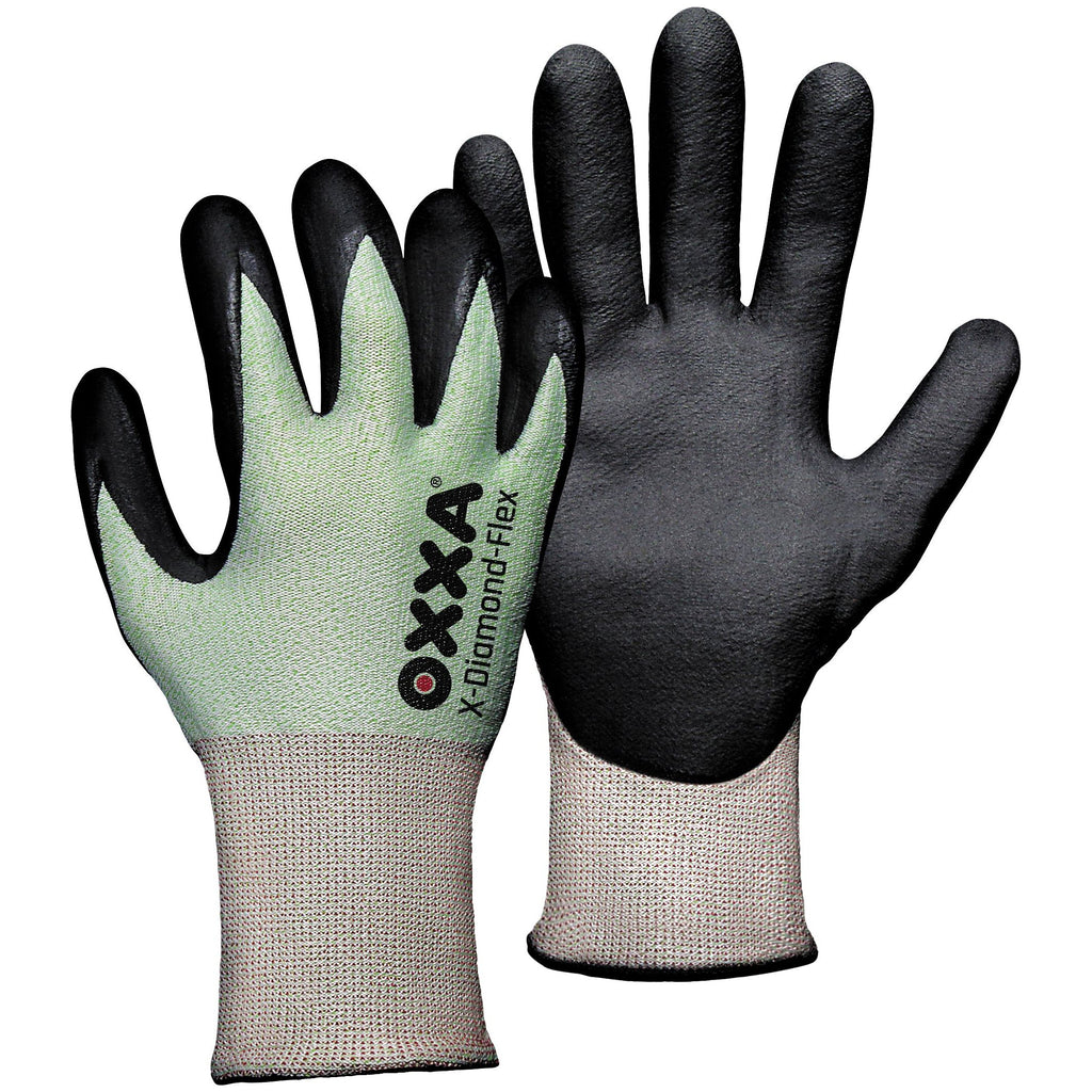 OXXA OXXA® X-Diamond-Flex 51-760 handschoen Dark Slate Gray Handschoen zwart/groen / 8/M,zwart/groen / 9/L,zwart/groen / 10/XL,zwart/groen / 11/XXL