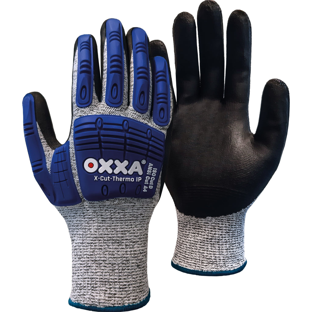 OXXA Premium OXXA® X-Cut-Thermo IP 51-805 handschoen Black Handschoen zwart/blauw/grijs / 7/S,zwart/blauw/grijs / 8/M,zwart/blauw/grijs / 9/L,zwart/blauw/grijs / 10/XL,zwart/blauw/grijs / 11/XXL
