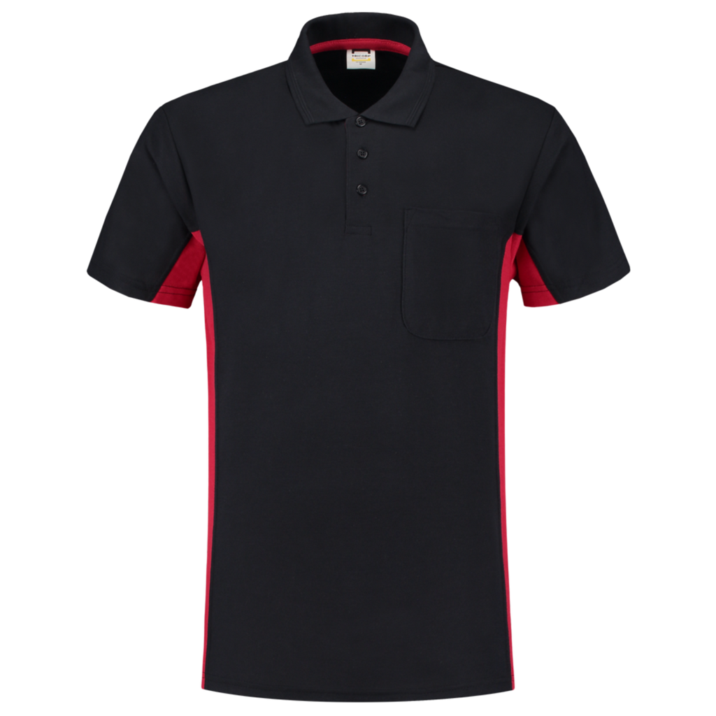 Tricorp Poloshirt Bicolor Borstzak 202002 Black Poloshirts NavyRed / 3XL,NavyRed / L,NavyRed / M,NavyRed / S,NavyRed / XL,NavyRed / XS,NavyRed / XXL