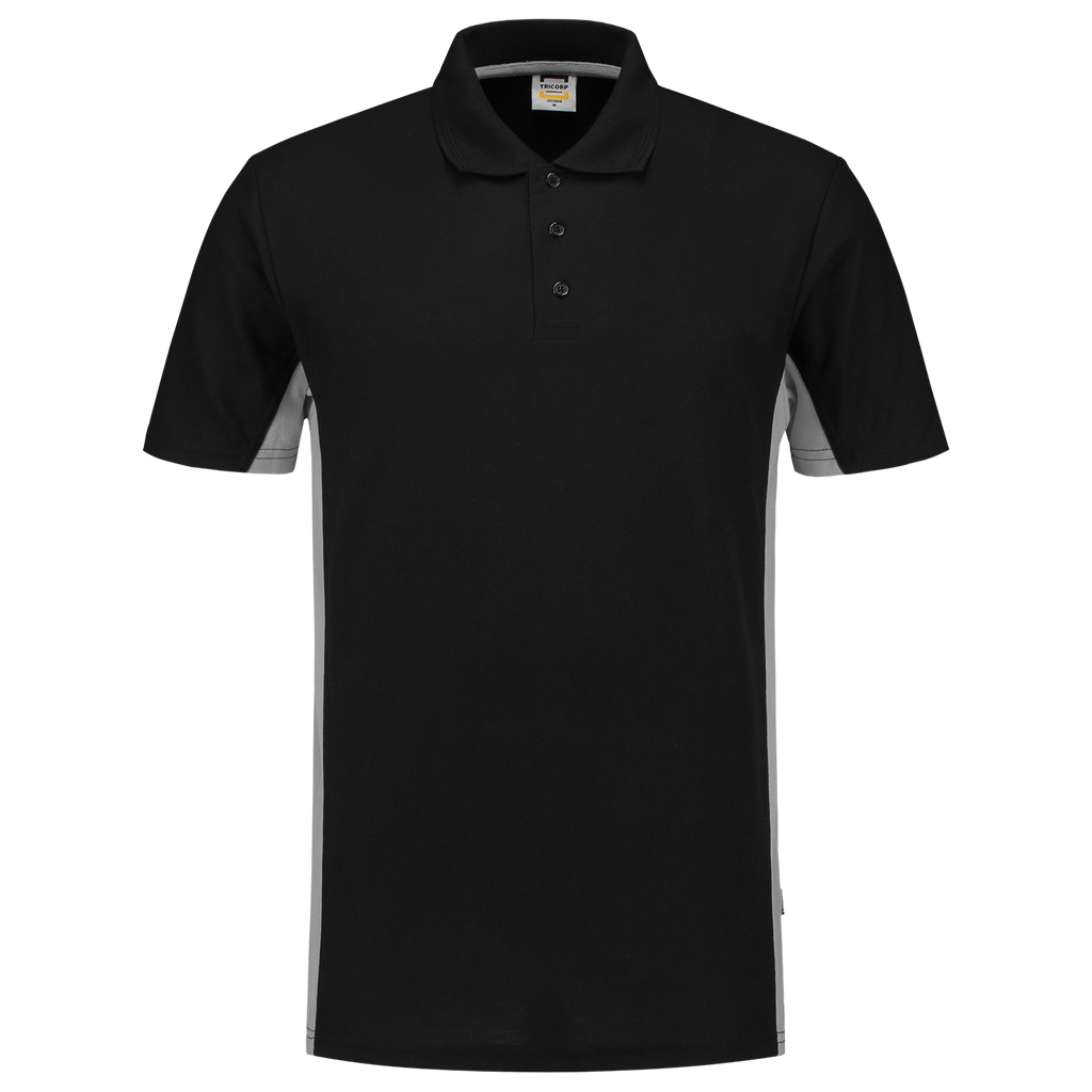 Tricorp Poloshirt Bicolor 202002 Black Poloshirts BlackGrey / 3XL,BlackGrey / L,BlackGrey / M,BlackGrey / S,BlackGrey / XL,BlackGrey / XS,BlackGrey / XXL