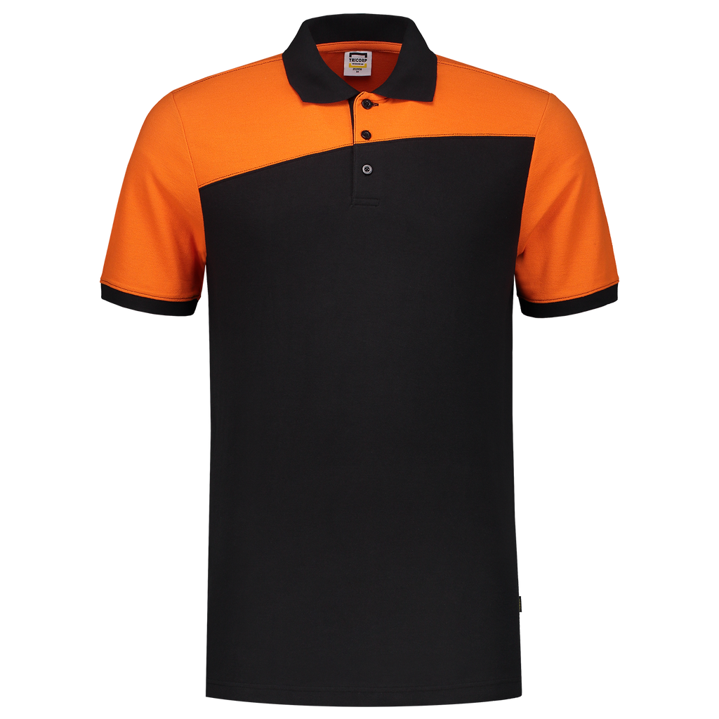 Tricorp Poloshirt Bicolor Naden 202006 Chocolate Poloshirts BlackOrange / 3XL,BlackOrange / L,BlackOrange / M,BlackOrange / S,BlackOrange / XL,BlackOrange / XS,BlackOrange / XXL,BlackOrange / 4XL