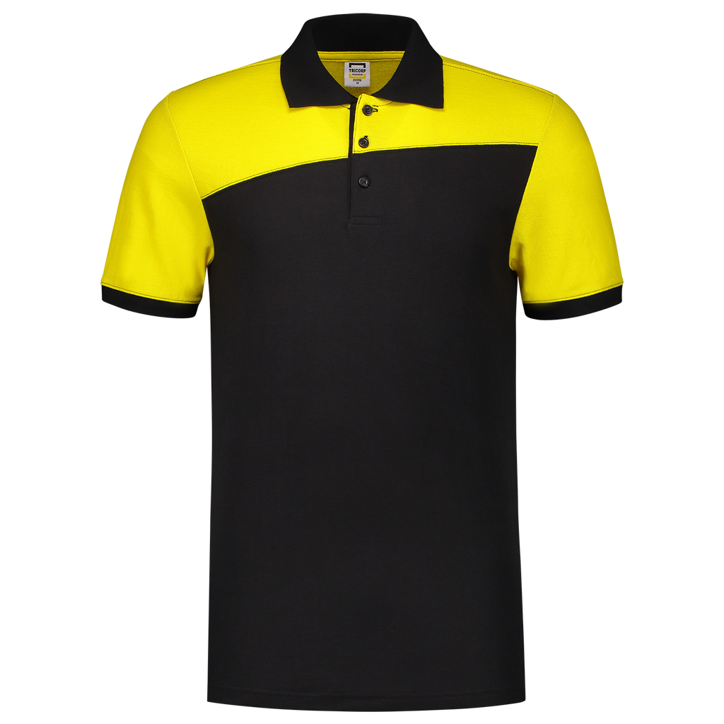 Tricorp Poloshirt Bicolor Naden 202006 Gold Poloshirts BlackYellow / 3XL,BlackYellow / L,BlackYellow / M,BlackYellow / S,BlackYellow / XL,BlackYellow / XS,BlackYellow / XXL,BlackYellow / 4XL