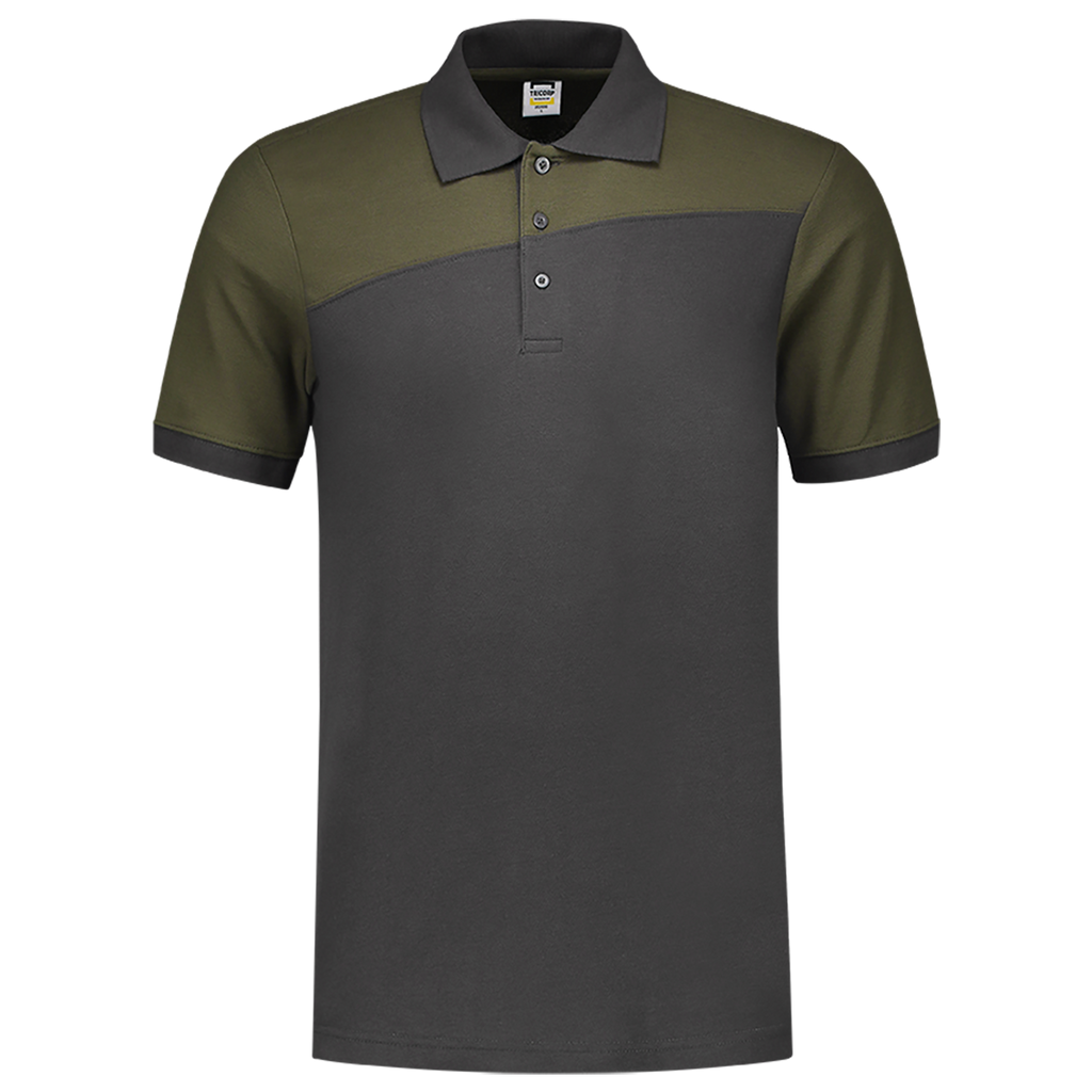 Tricorp Poloshirt Bicolor Naden 202006 Dark Slate Gray Poloshirts DarkgreyArmy / 3XL,DarkgreyArmy / L,DarkgreyArmy / M,DarkgreyArmy / S,DarkgreyArmy / XL,DarkgreyArmy / XS,DarkgreyArmy / XXL,DarkgreyArmy / 4XL