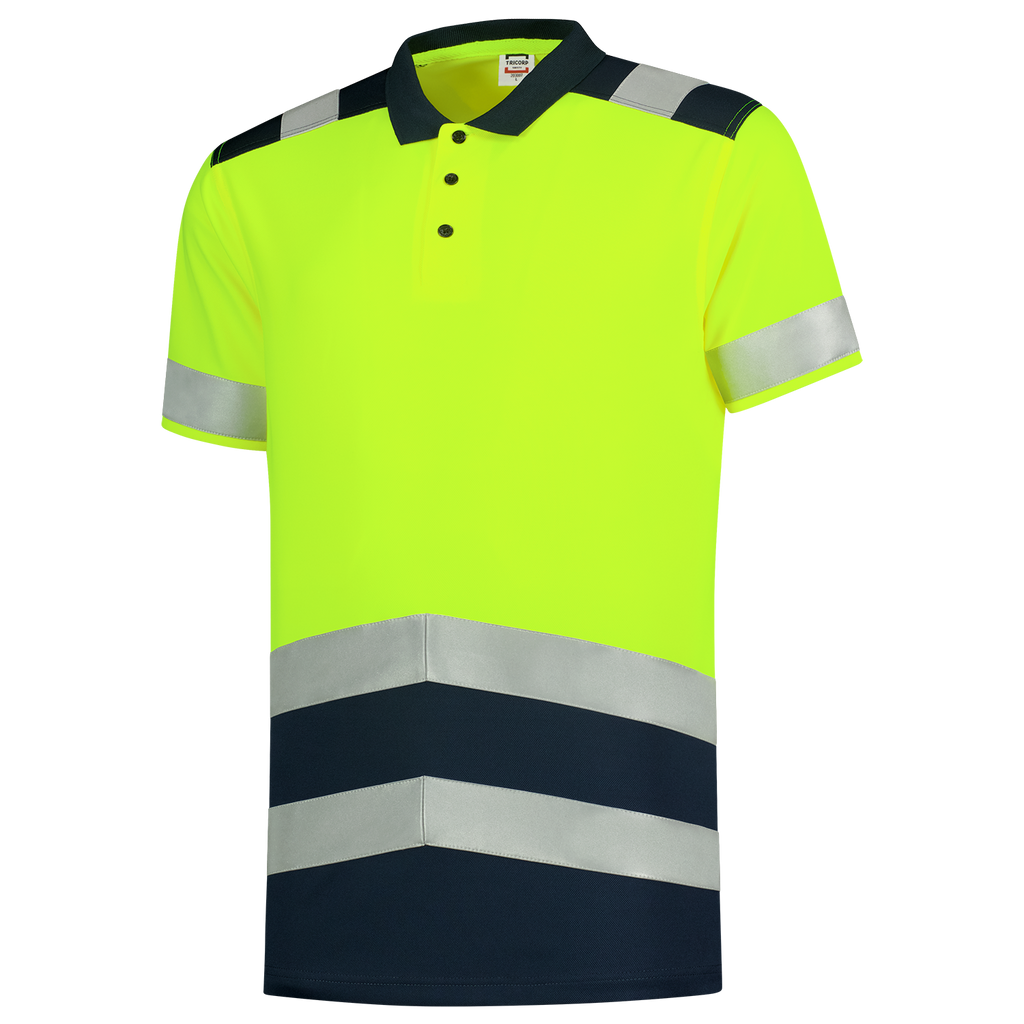 Tricorp Poloshirt High Vis Bicolor 203007 Green Yellow Poloshirts FluoryellowInk / XS,FluoryellowInk / S,FluoryellowInk / M,FluoryellowInk / L,FluoryellowInk / XL,FluoryellowInk / XXL,FluoryellowInk / 3XL,FluoryellowInk / 4XL