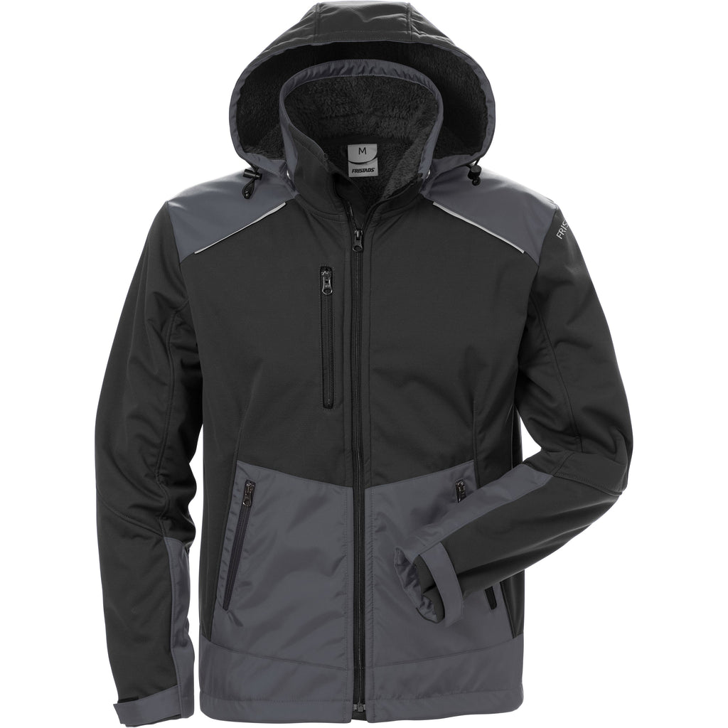 Fristads Fristads Stretch softshell winterjack 4060 CFJ Dark Slate Gray Softshell jas zwart/grijs / XS,zwart/grijs / S,zwart/grijs / M,zwart/grijs / L,zwart/grijs / XL,zwart/grijs / XXL,zwart/grijs / 3XL,zwart/grijs / 4XL