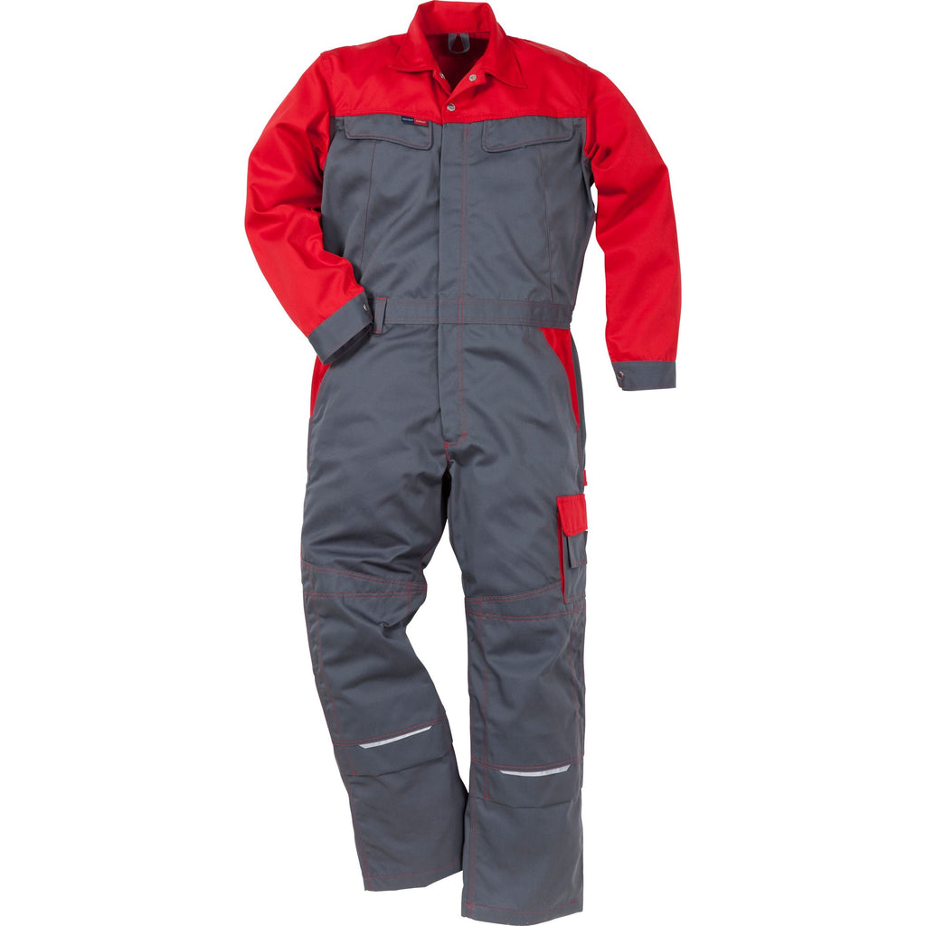 Fristads Fristads 8612 overall Dim Gray Overall grijs/rood / S,grijs/rood / M,grijs/rood / L,grijs/rood / XL,grijs/rood / XXL,grijs/rood / 3XL